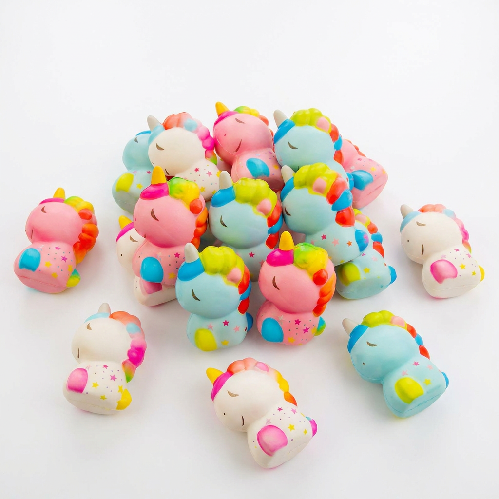 12 Mini Cute Unicorn Squishies