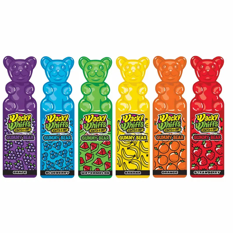 Wacky Whiffs Scratch n Sniff Scented Gummy Bear Bookmarks