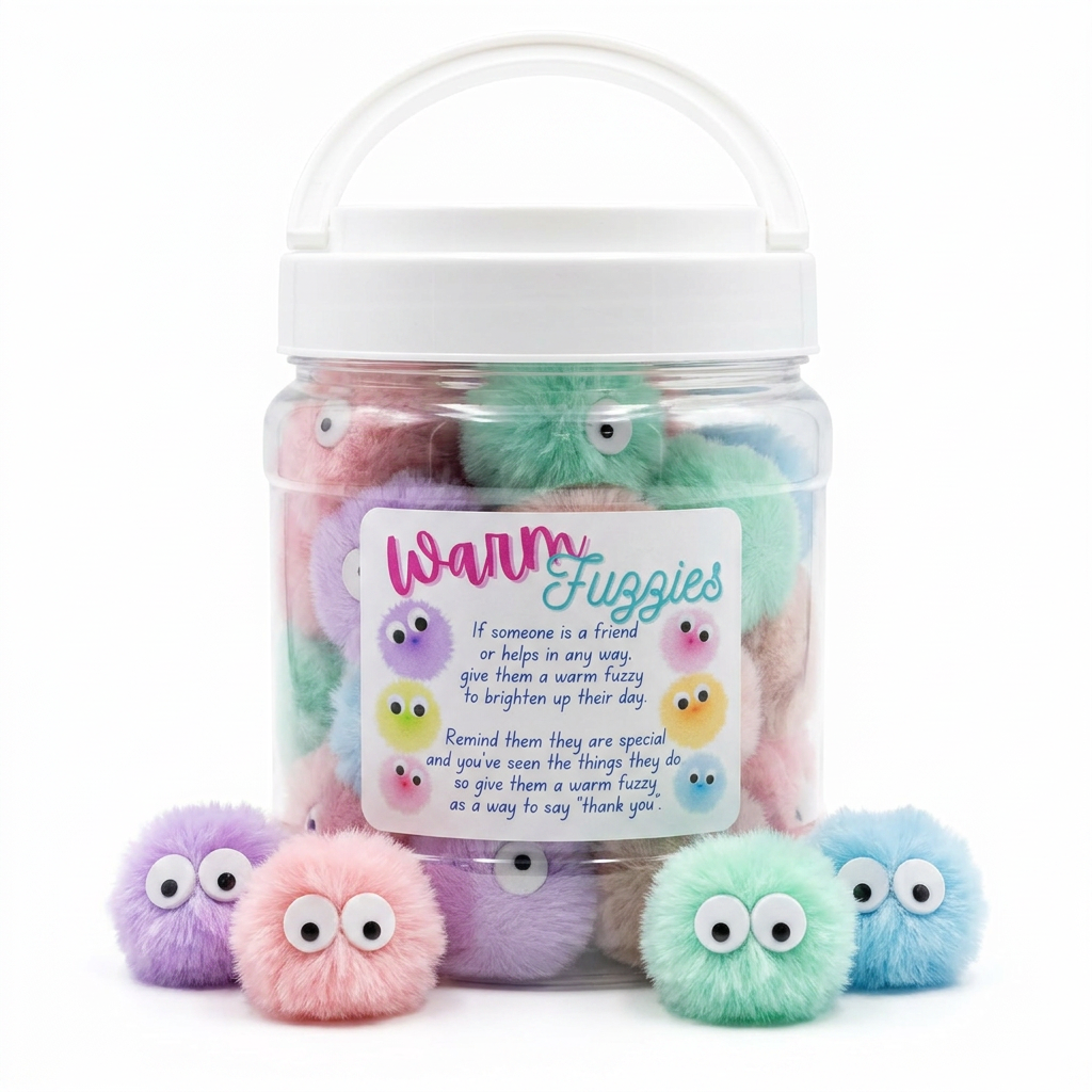 PASTEL Warm Fuzzies - Jar of 30 Warm Fuzzies