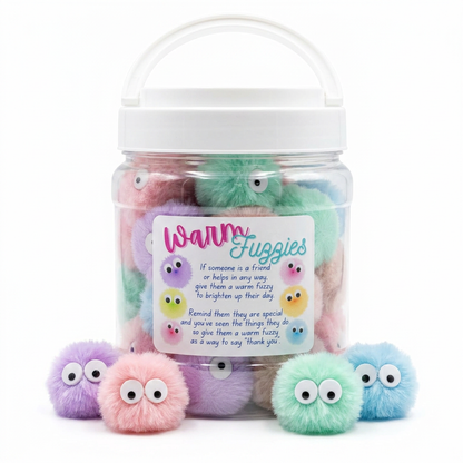PASTEL Warm Fuzzies - Jar of 30 Warm Fuzzies