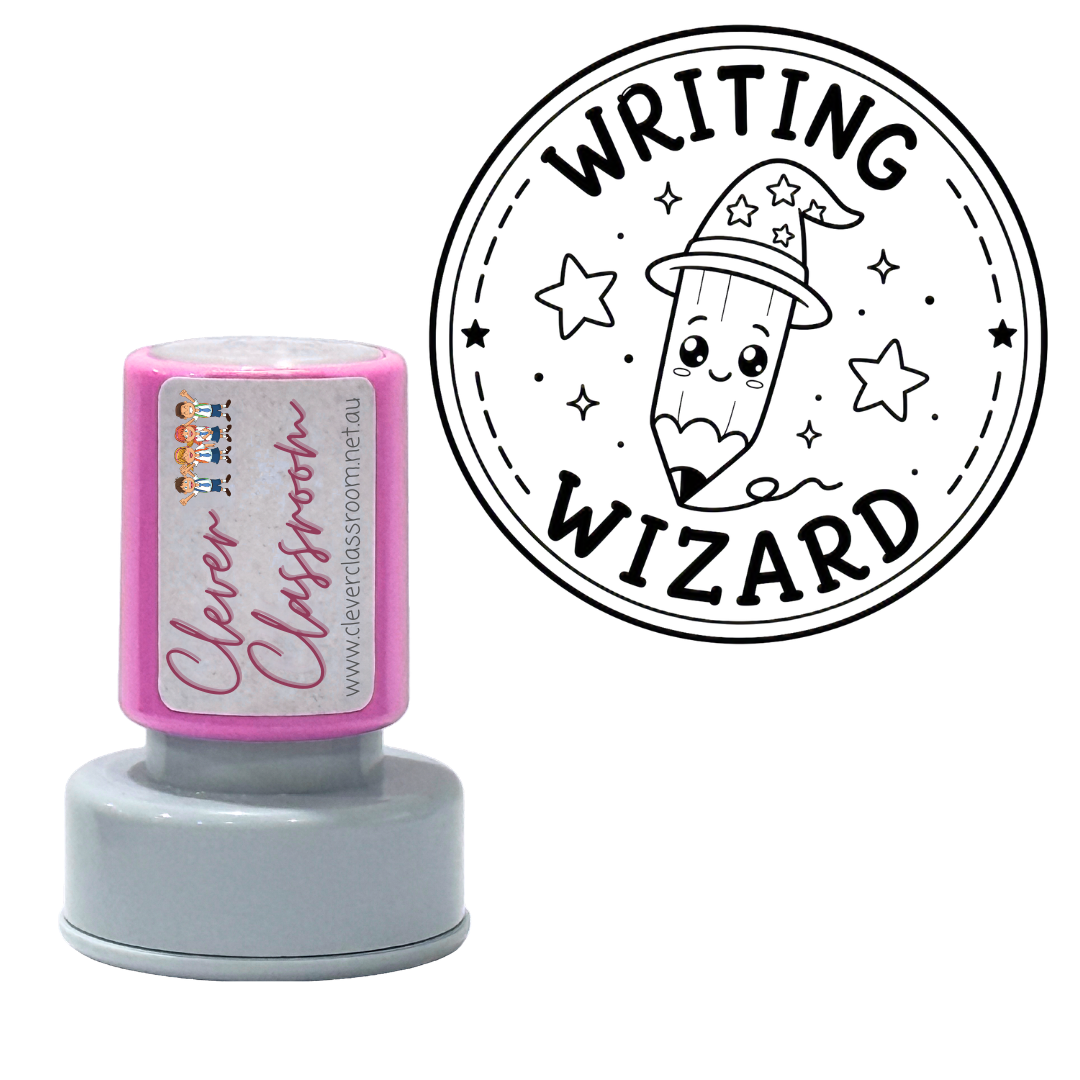Writing Wizard Teacher Stamp 30mm round