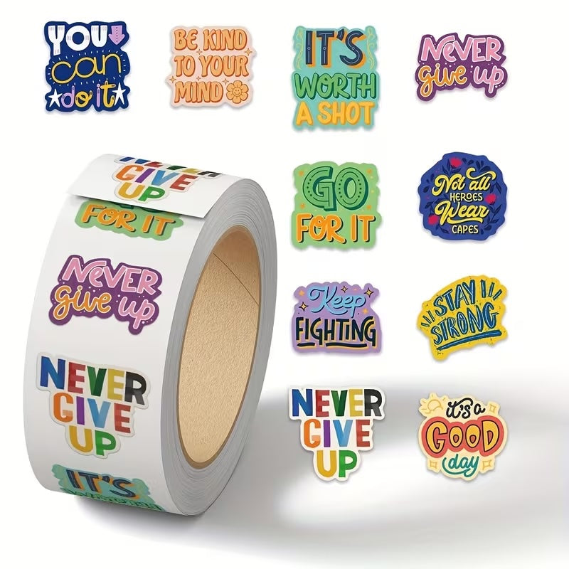 NEW! You can do it! Stickers 500 on a roll -  Colourful Teacher Merit Stickers