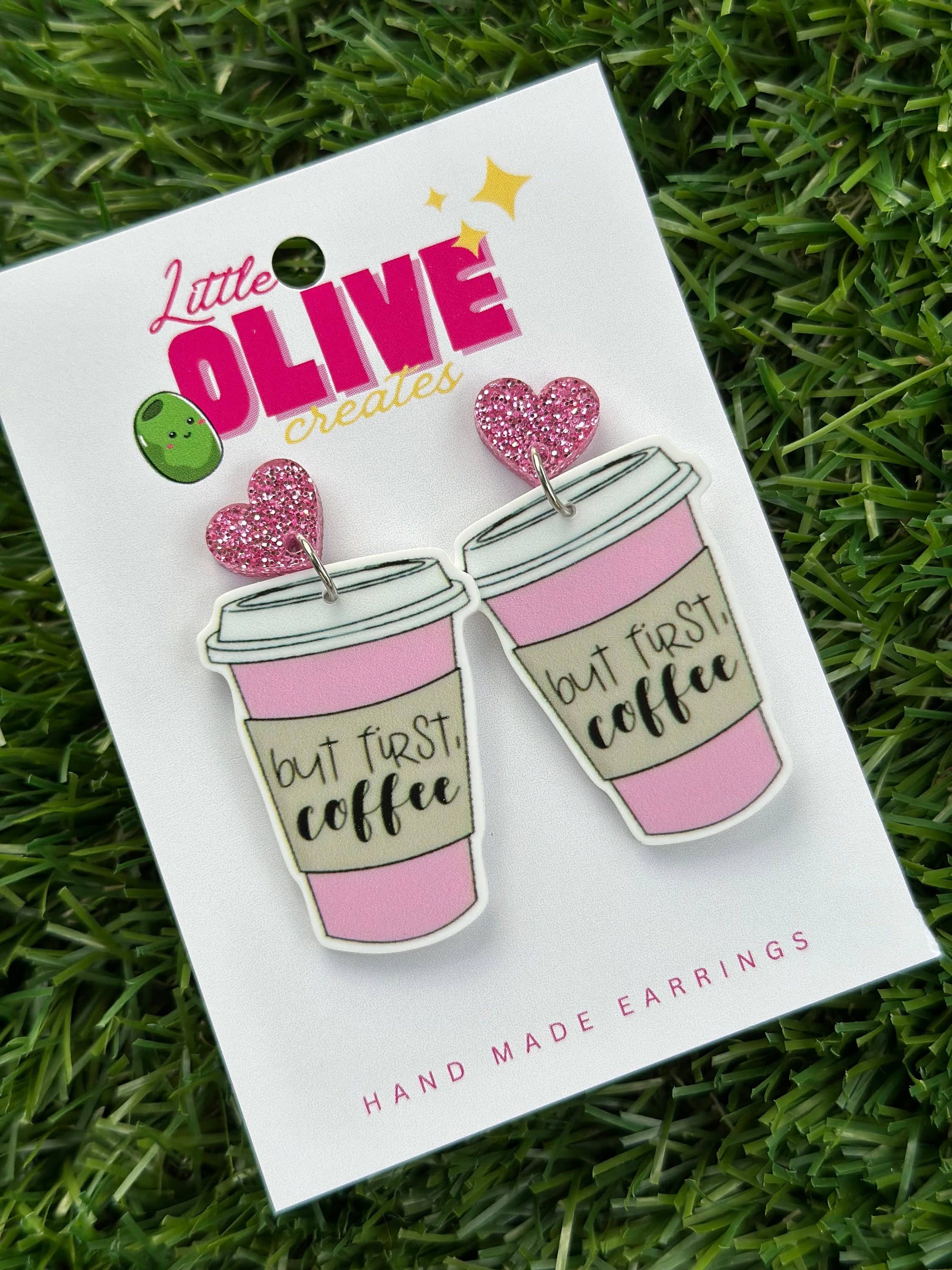 Coffee Cup Dangle Earrings