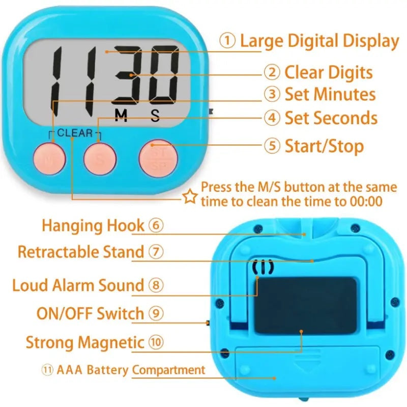 Digital Electronic Timer Green or Blue