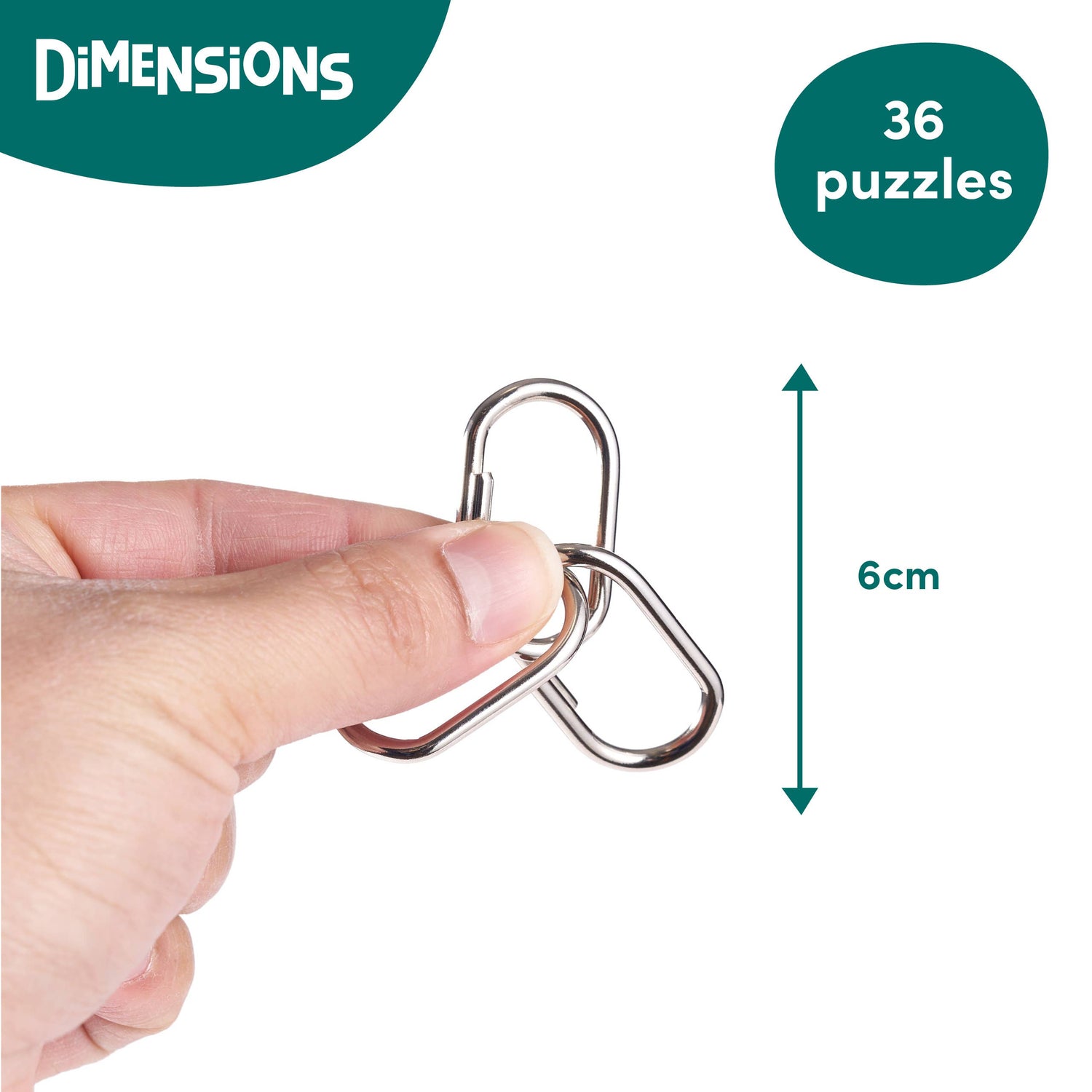 Tub of 36 Pieces Metal Wire IQ Brain Mind Teaser Puzzles