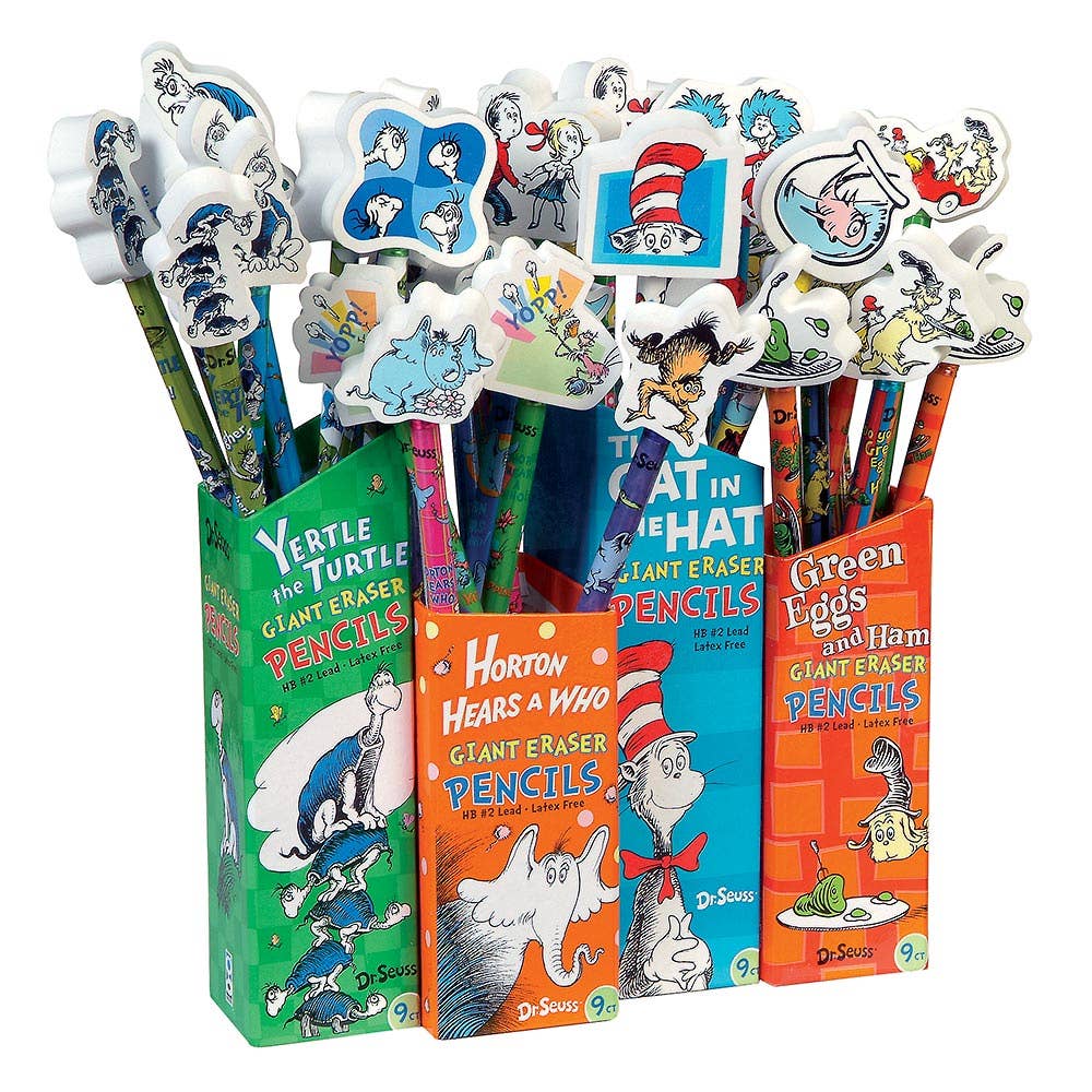 36 Pack Dr. Seuss Pencil With Giant Eraser