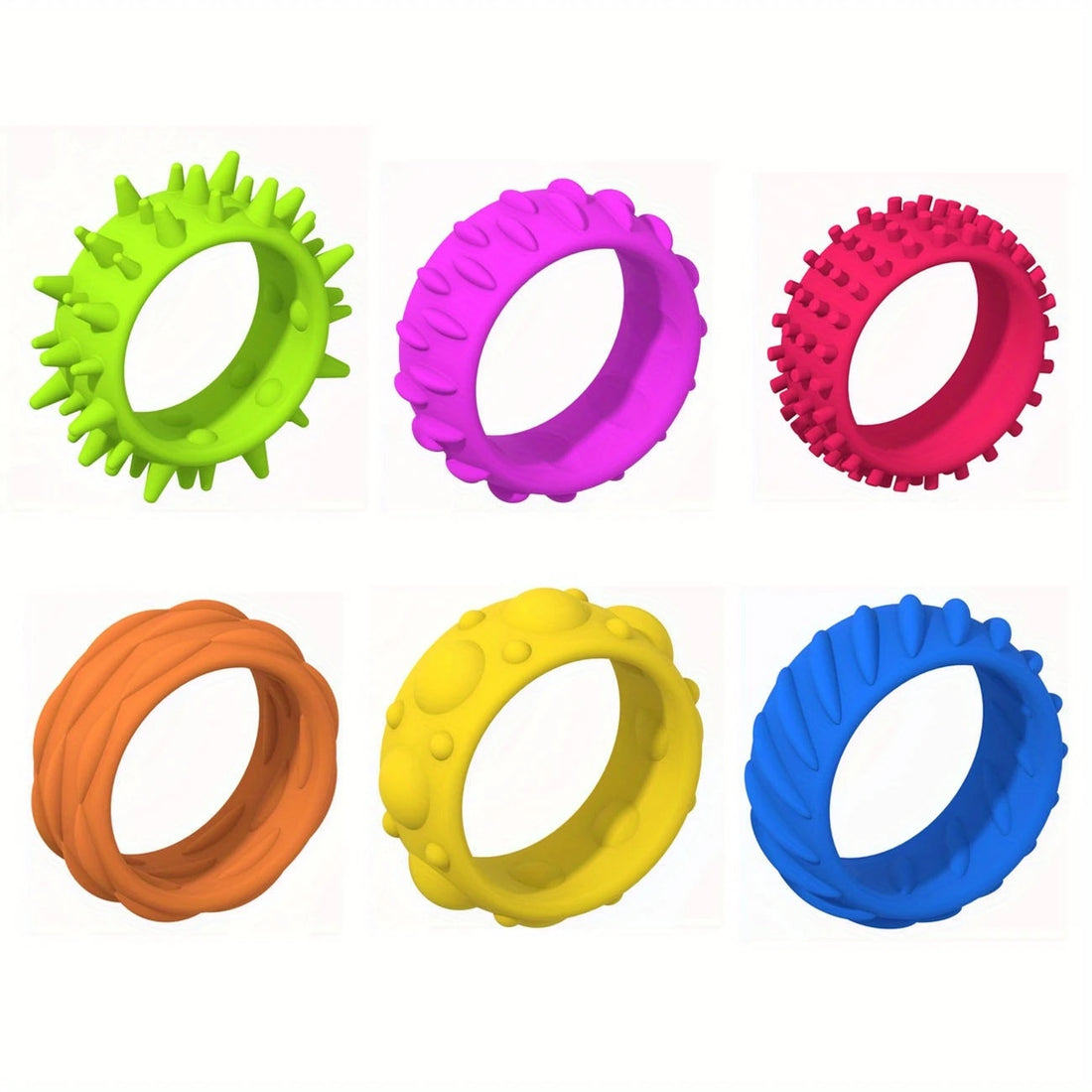 12 Pack of Sensory Rubber Silicon rings