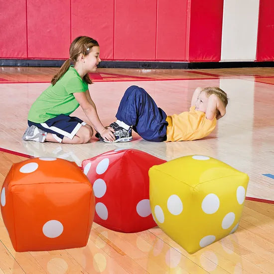 Giant Colourful Inflatable Dice - 6 pc
