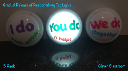 IN STOCK! Gradual Release of Responsibility  - Tap / Touch / Push Lights - 140mm
