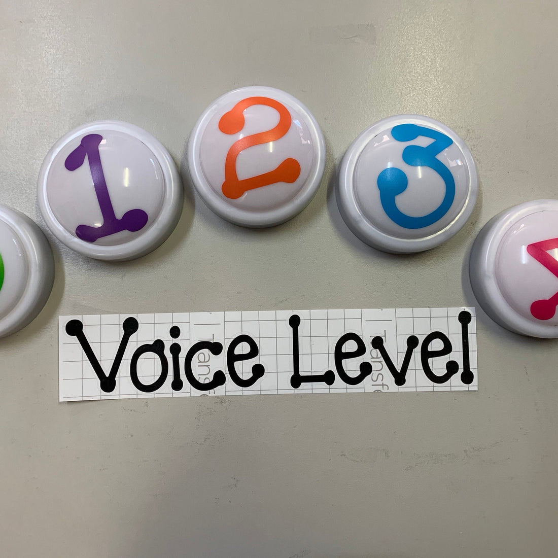IN STOCK! 0-4 Voice Level Board Display - Tap / Touch / Push Lights -  for classroom use.  140mm