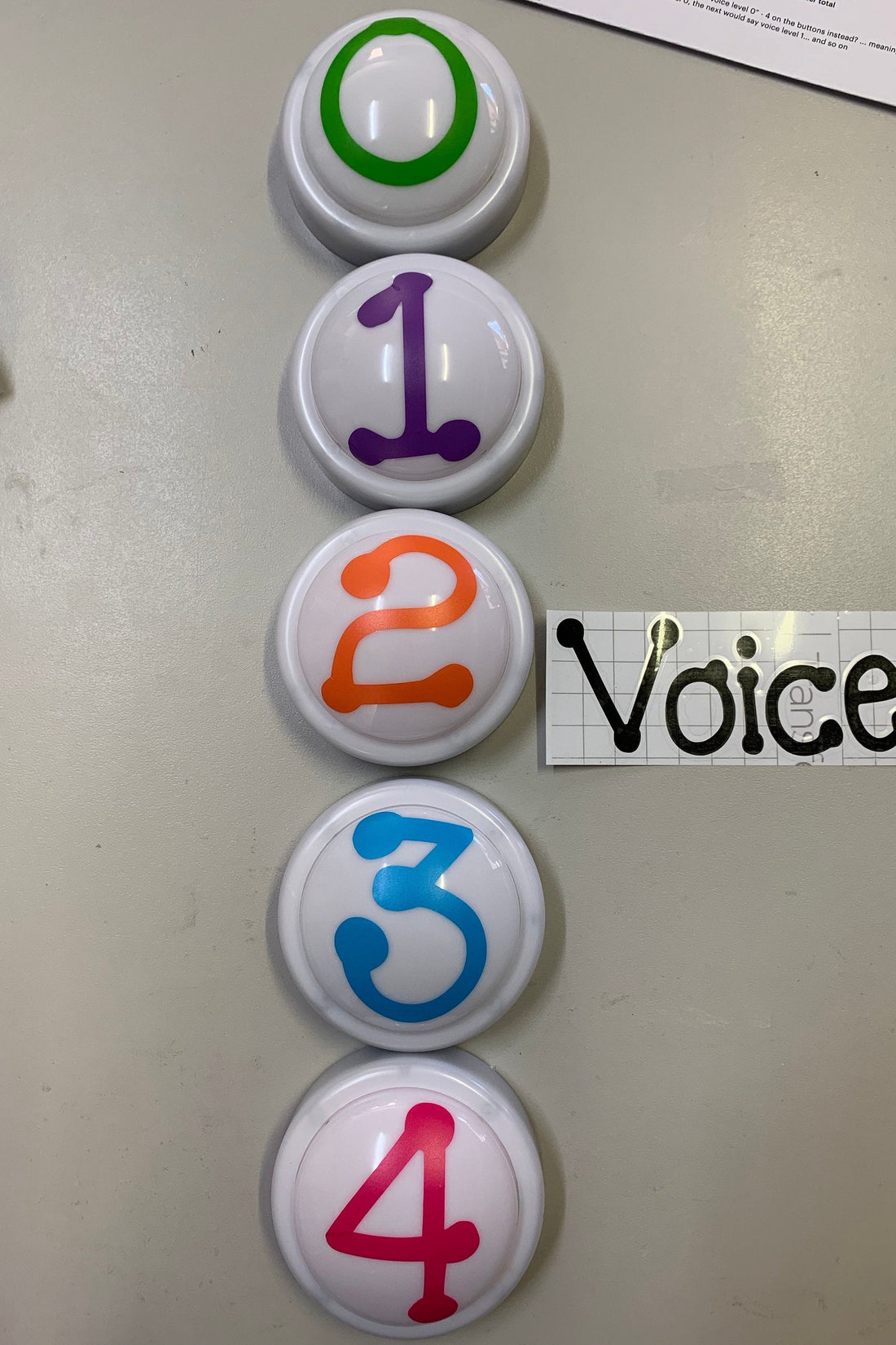 IN STOCK! 0-4 Voice Level Board Display - Tap / Touch / Push Lights -  for classroom use.  140mm
