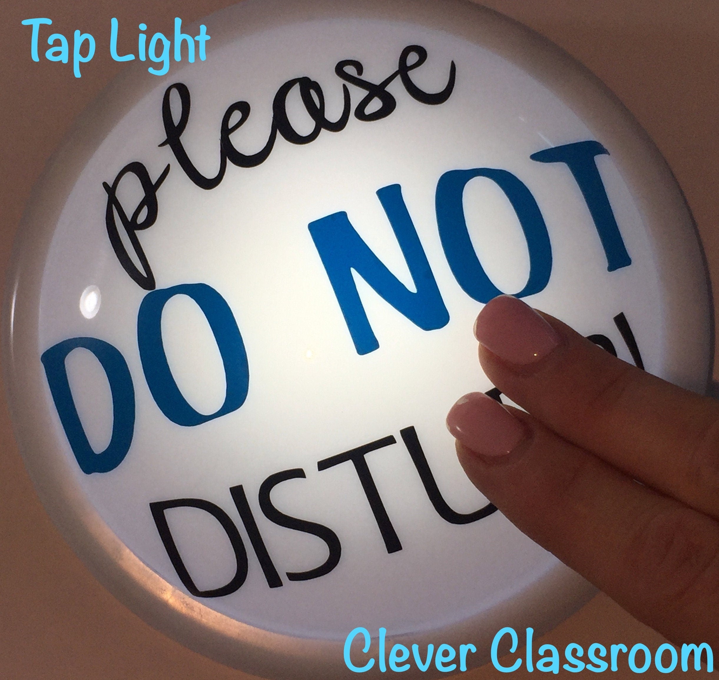 IN STOCK! Multicolour "Do not disturb" - Tap / Touch / Push Lights -  for classroom use.  140mm