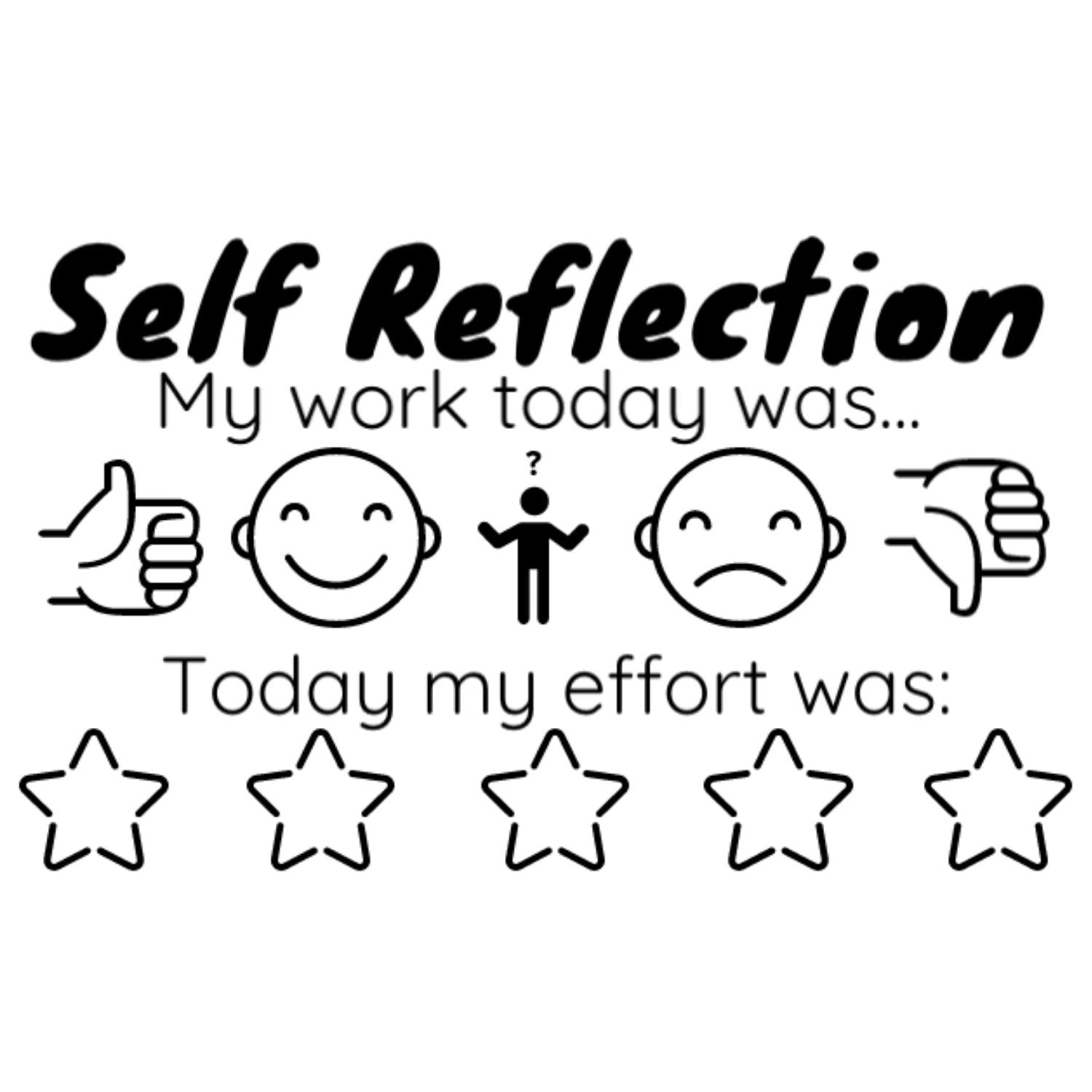 Self Reflection  2- Teacher Stamp - Rectangle 43 x 67mm