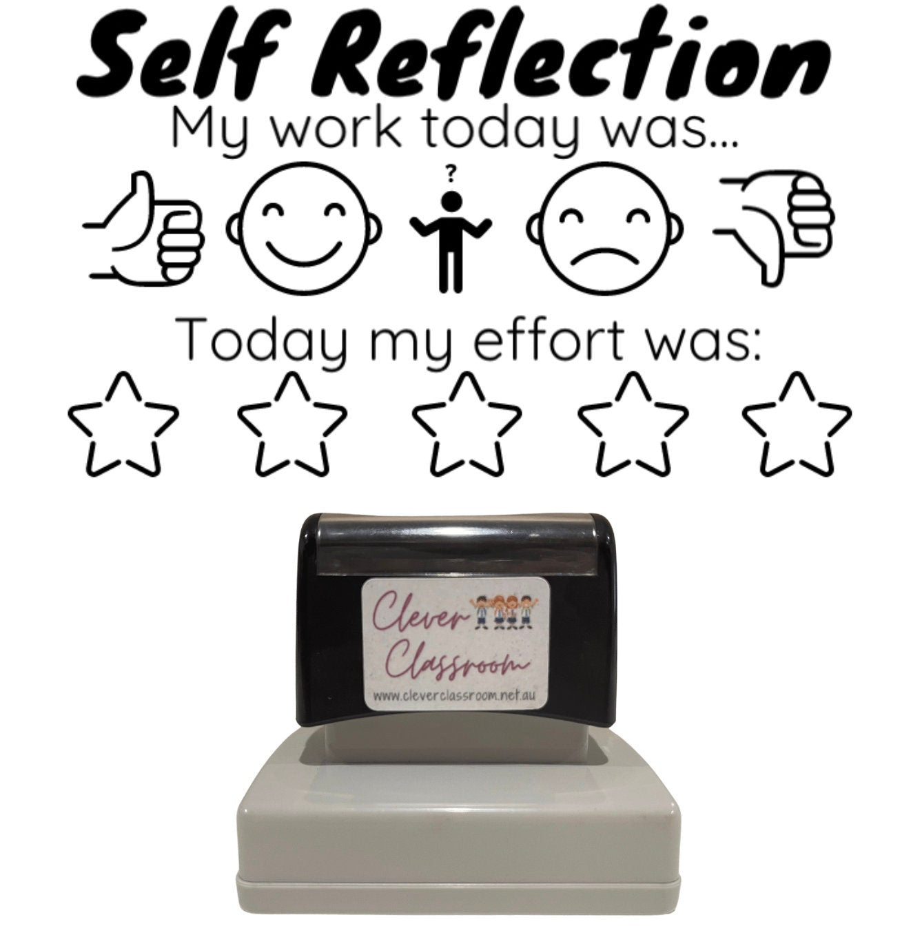 Self Reflection  2- Teacher Stamp - Rectangle 43 x 67mm