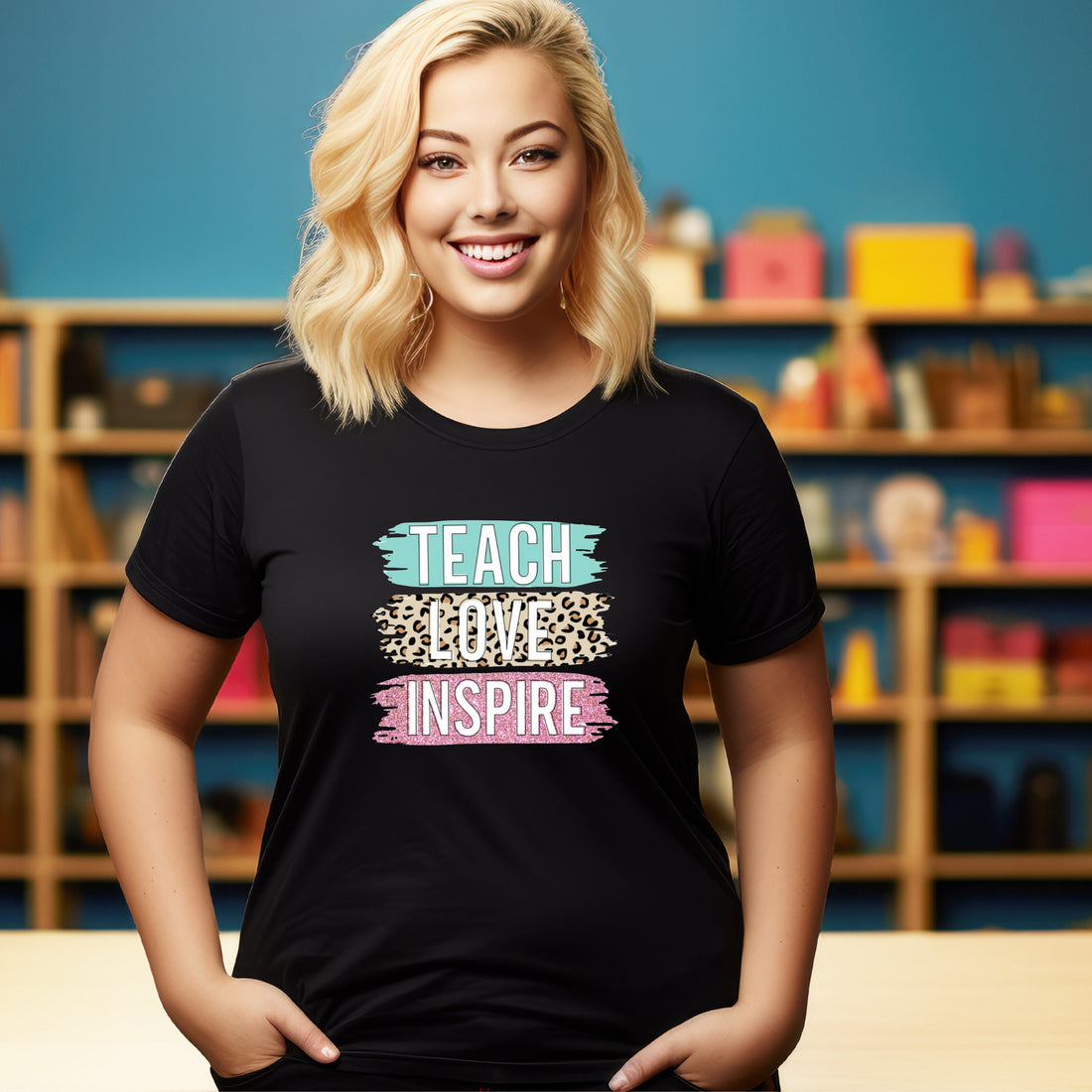 Teacher T-shirt - Teach, Love, Inspire
