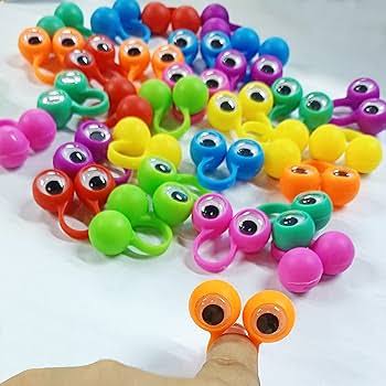 10 x Medium Googly Eyes Finger Puppets Peepers Classroom reading toy resource