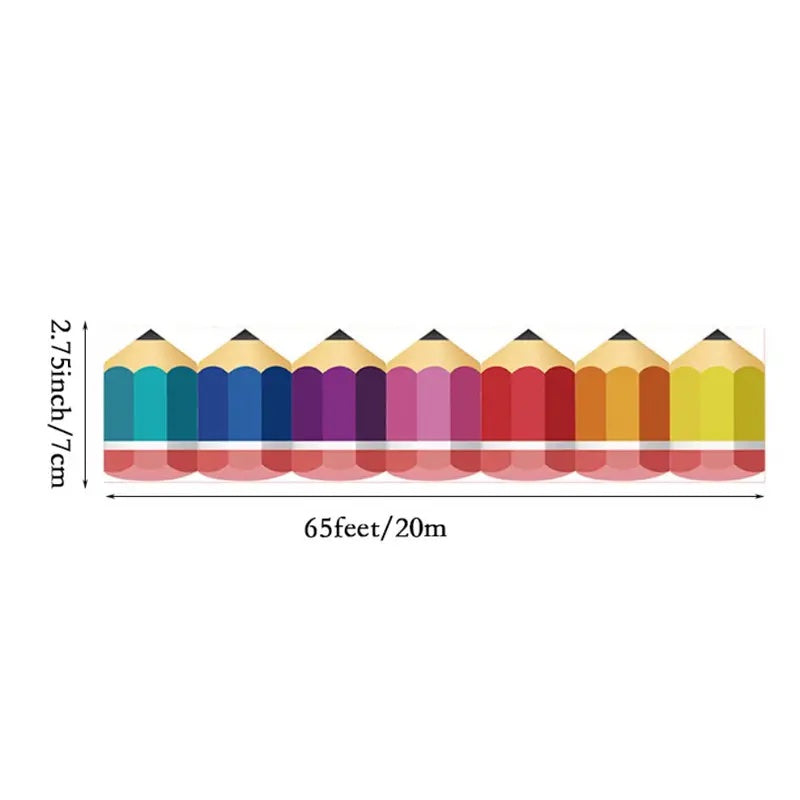 Pencils Adhesive Classroom Border Roll