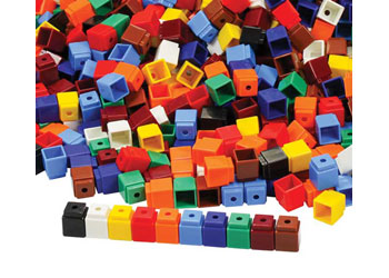 100 pcs Sim Fit Unifix cubes for maths games and activities