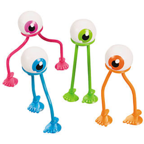 Dark Cyan Wacky eyeballs with suction feet bendable