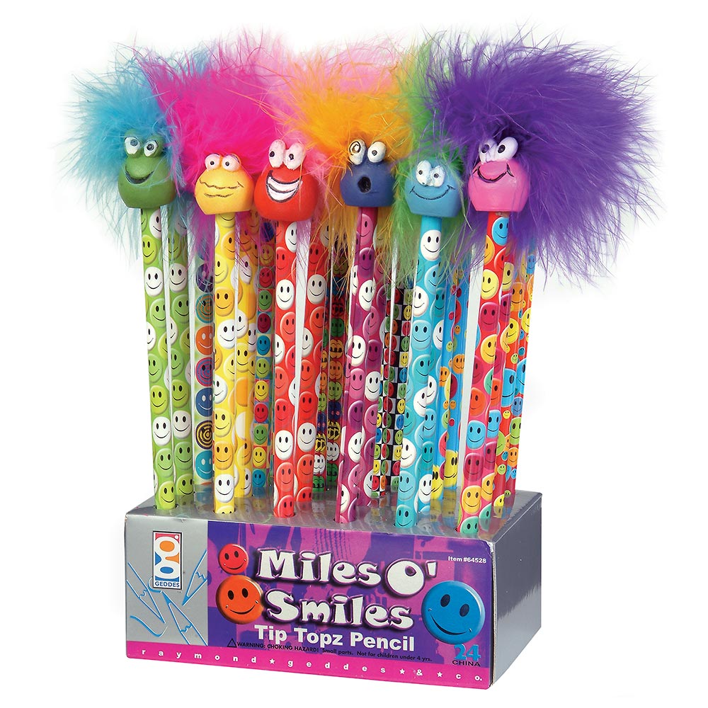 Gray Miles o Smiles Pencil with Topper