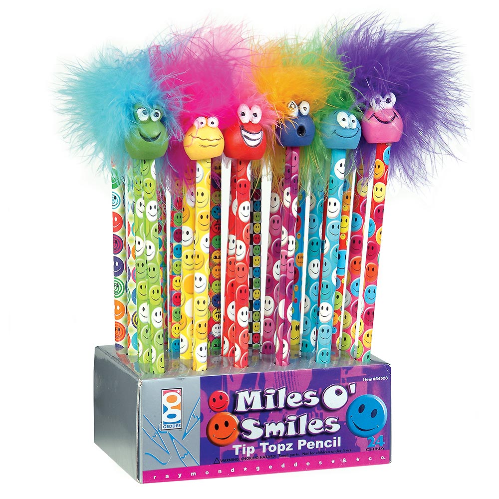 Gray Miles o Smiles Pencil with Topper