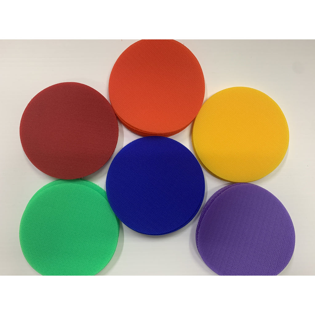 Light Gray 12 Pack Bright Colours -  Clever Spots Classroom Place Markers