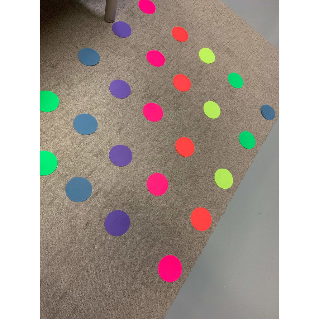 12 Pack Neon Colours -  Clever Spots Classroom Place Markers - Clever Classroom