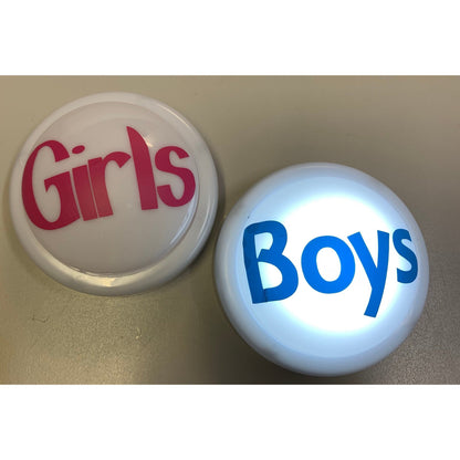 2 x small Tap / Touch / Push Lights -  for classroom use.  &quot;Boys&quot; and &quot;Girls&quot; - Clever Classroom