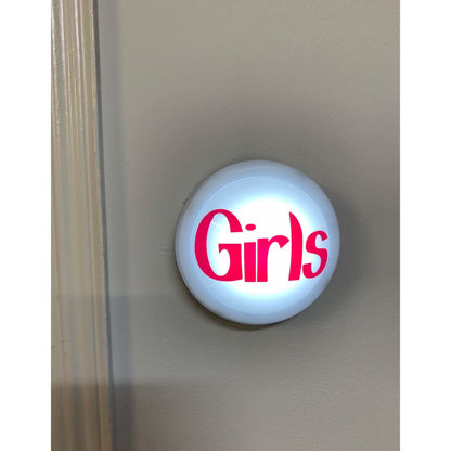 2 x small Tap / Touch / Push Lights -  for classroom use.  &quot;Boys&quot; and &quot;Girls&quot; - Clever Classroom