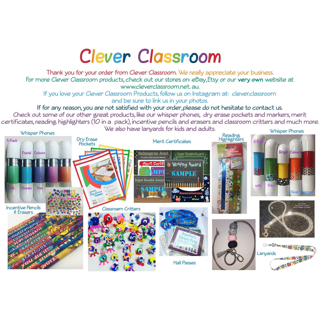 cleverclassroom-net-au - 28cm Aus Made - Classroom STAR Desk Spots - Dry Erase STARS - Dry Erase Desk Spots
