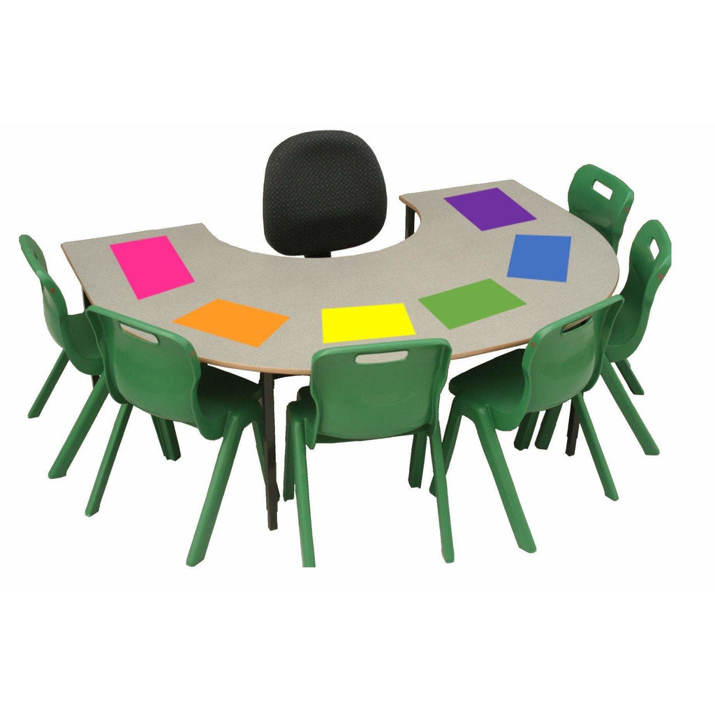 cleverclassroom-net-au - 28cm Aus Made - Classroom Table SQUARES Dry Erase Square Decals - Dry Erase Desk Spots
