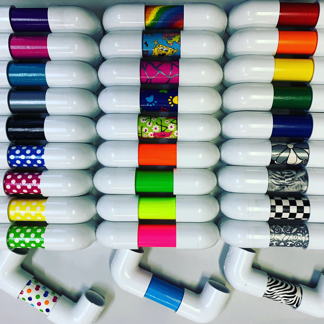 Light Gray 30 Pack Bright Colours &amp; Patterns Whisper Phones