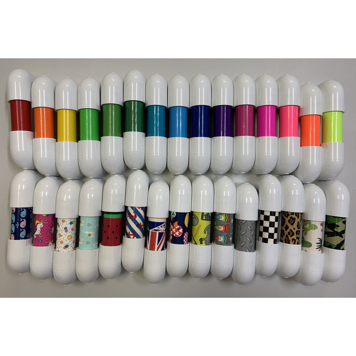 Dark Gray 30 Pack Half Solid Colours Half Patterns Whisper Phones