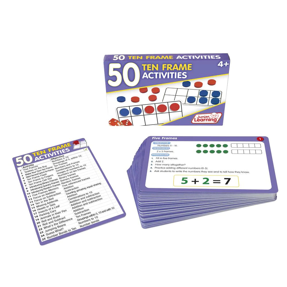 Light Slate Gray 50 Ten Frame Activities