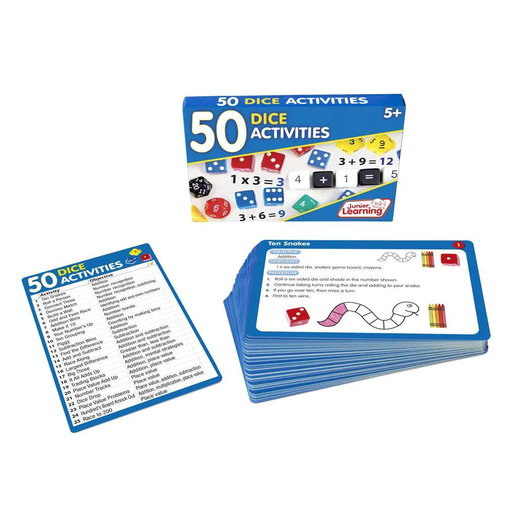 Steel Blue 50 Dice Activities