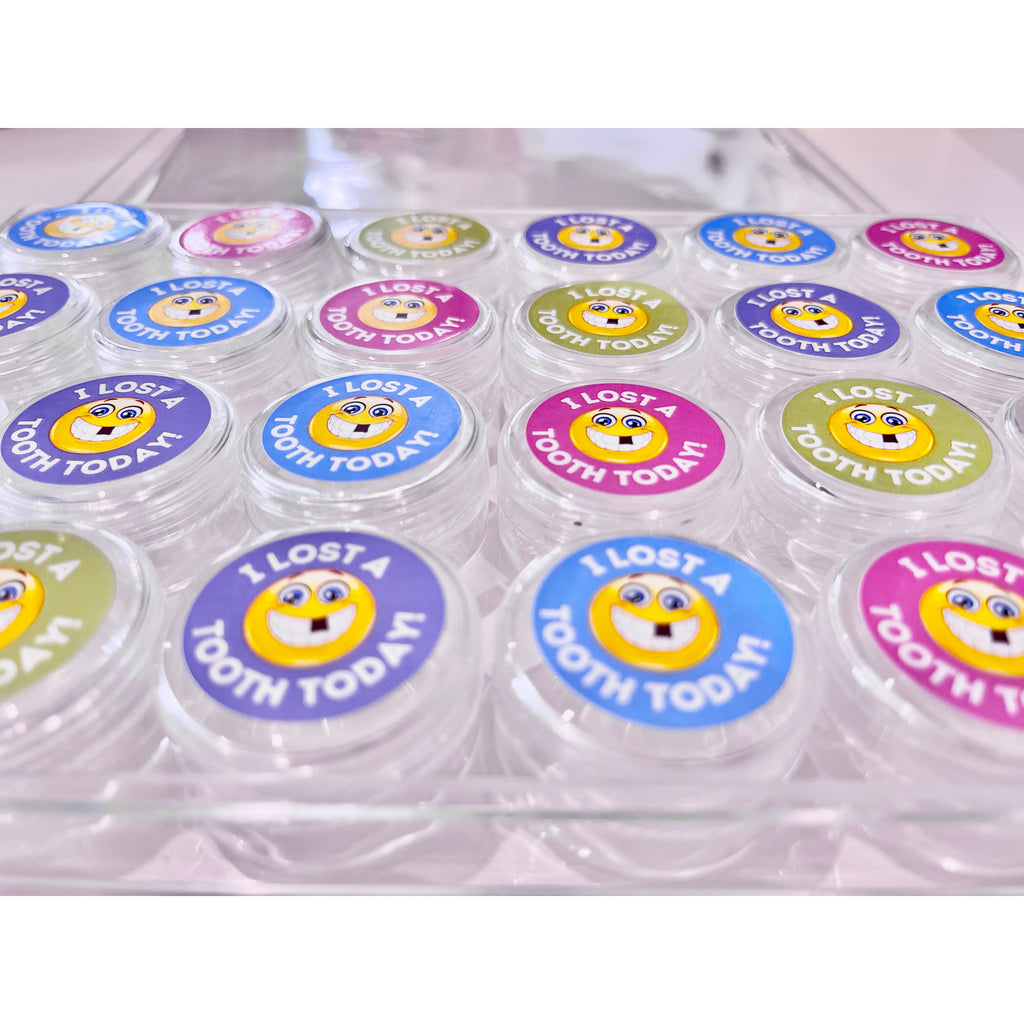 Thistle Colourful Smiley "I lost a tooth today" take home containers 24 set