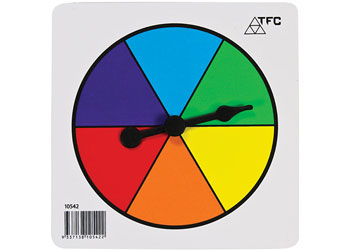 6 Colours Spinners for maths games and activities