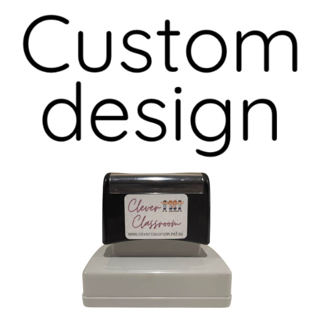 Rosy Brown Custom Stamp - Rectangle 32 x 55mm