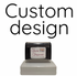 Rosy Brown Custom Stamp - Rectangle 32 x 55mm