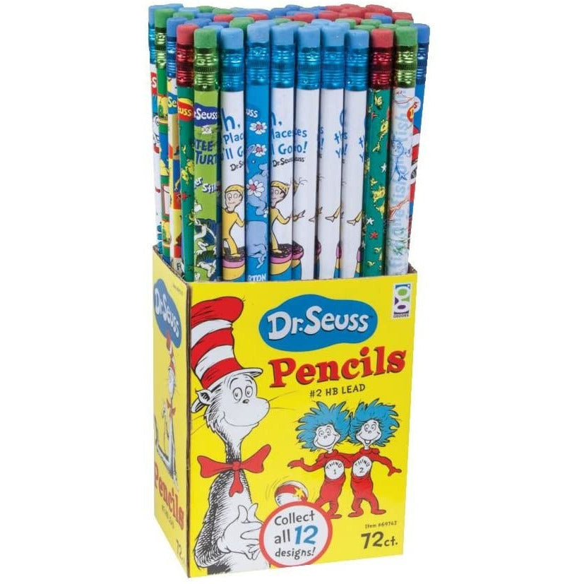 Dark Slate Gray Dr Seuss Story Books Yellow Box Motivational Pencils Bright Colours Classroom teacher resource