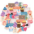 Light Gray 40 Stickers Large Happy Birthday