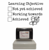 Rosy Brown Learning Objective Teacher Stamp - Rectangle 43 x 67mm