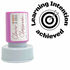 Gray Learning Intention Teacher Stamp Self-inking 30mm round