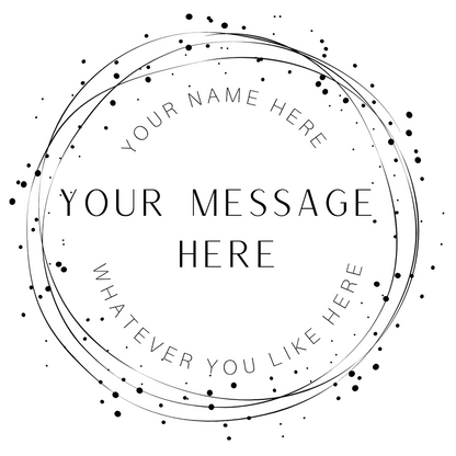 Black Custom Personalised Teacher Stamp Self-inking 40mm round