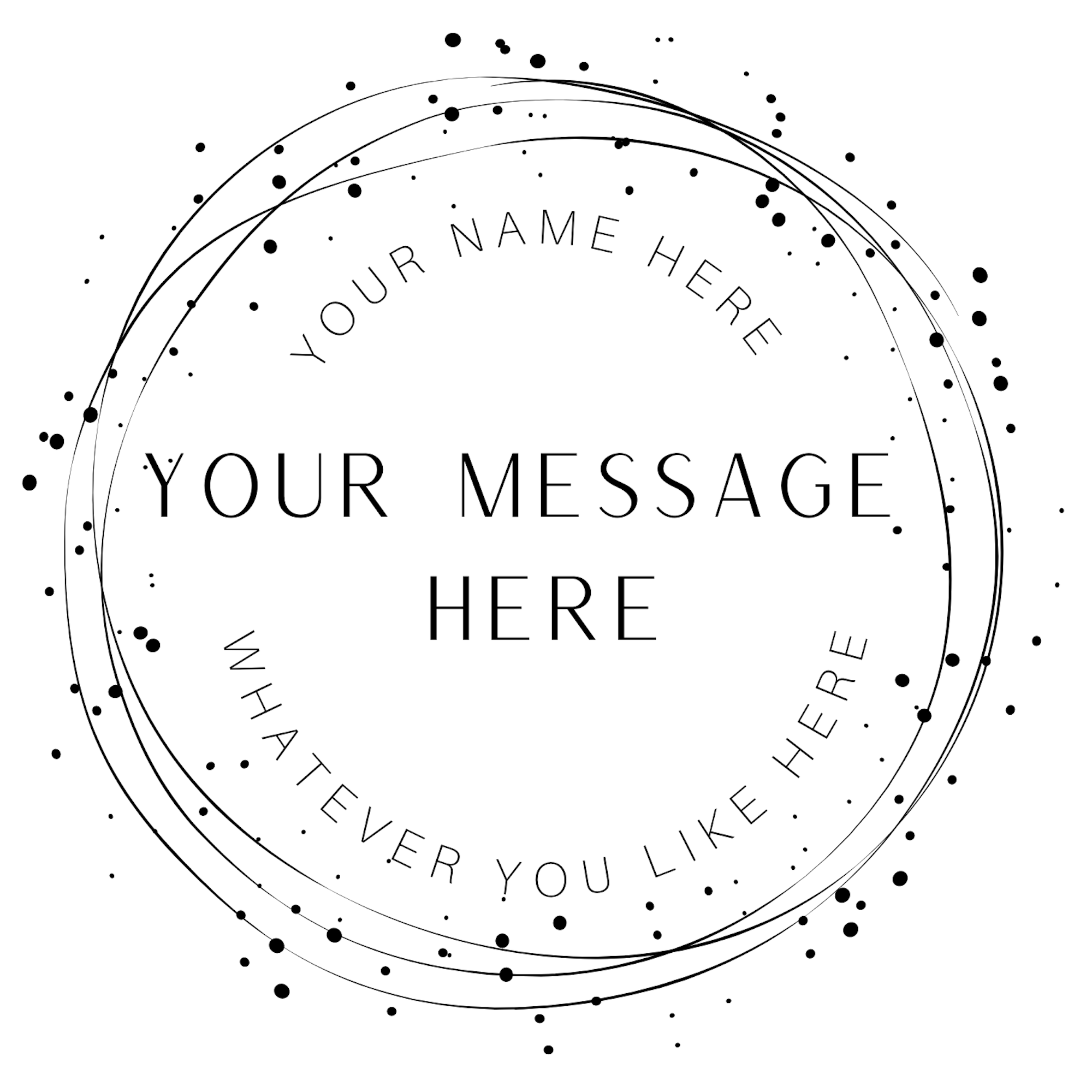 Black Custom Text Teacher Stamp Self-inking 30mm round