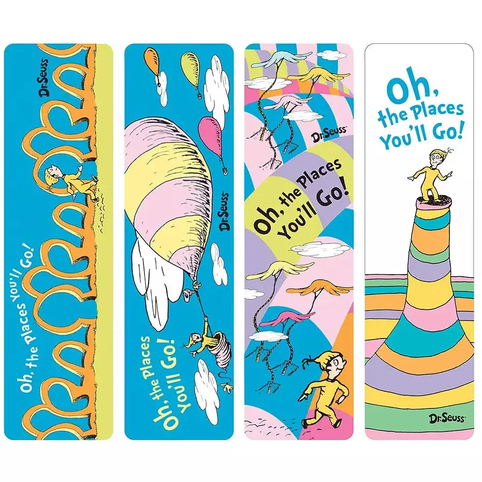 Wheat Bookmarks Dr Seuss "Oh the Place You'll Go!"  Motivational Book Marks