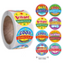 Light Gray Best Behaviour Award Stickers 500 on a roll - Colourful Teacher Merit Stickers