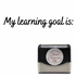 Black My learning goal is:  Teacher Stamp - Rectangle 18 x 54mm