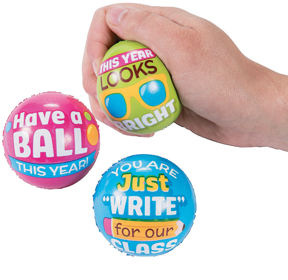 Rosy Brown 6 x Welcome to our Class Stress Balls