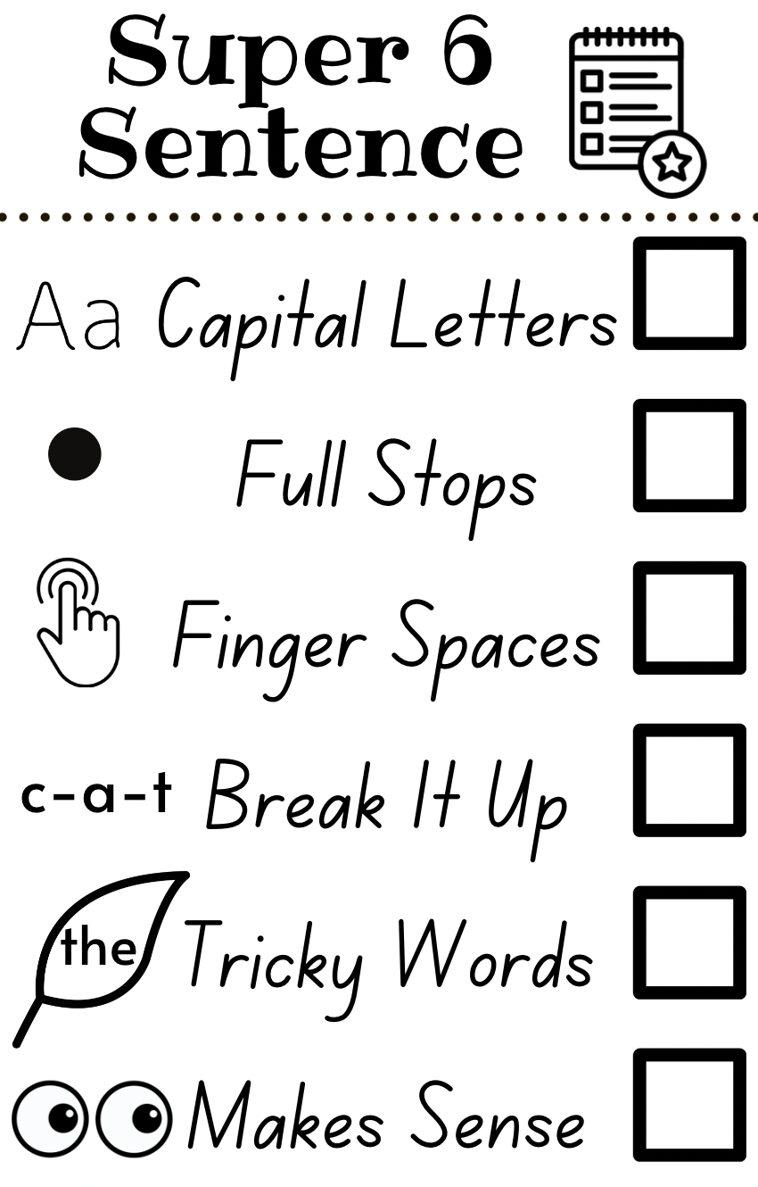 Light Gray Super 6 Sentence - Rectangle 43 x 67mm